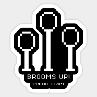 8 bit hoops (white) Sticker